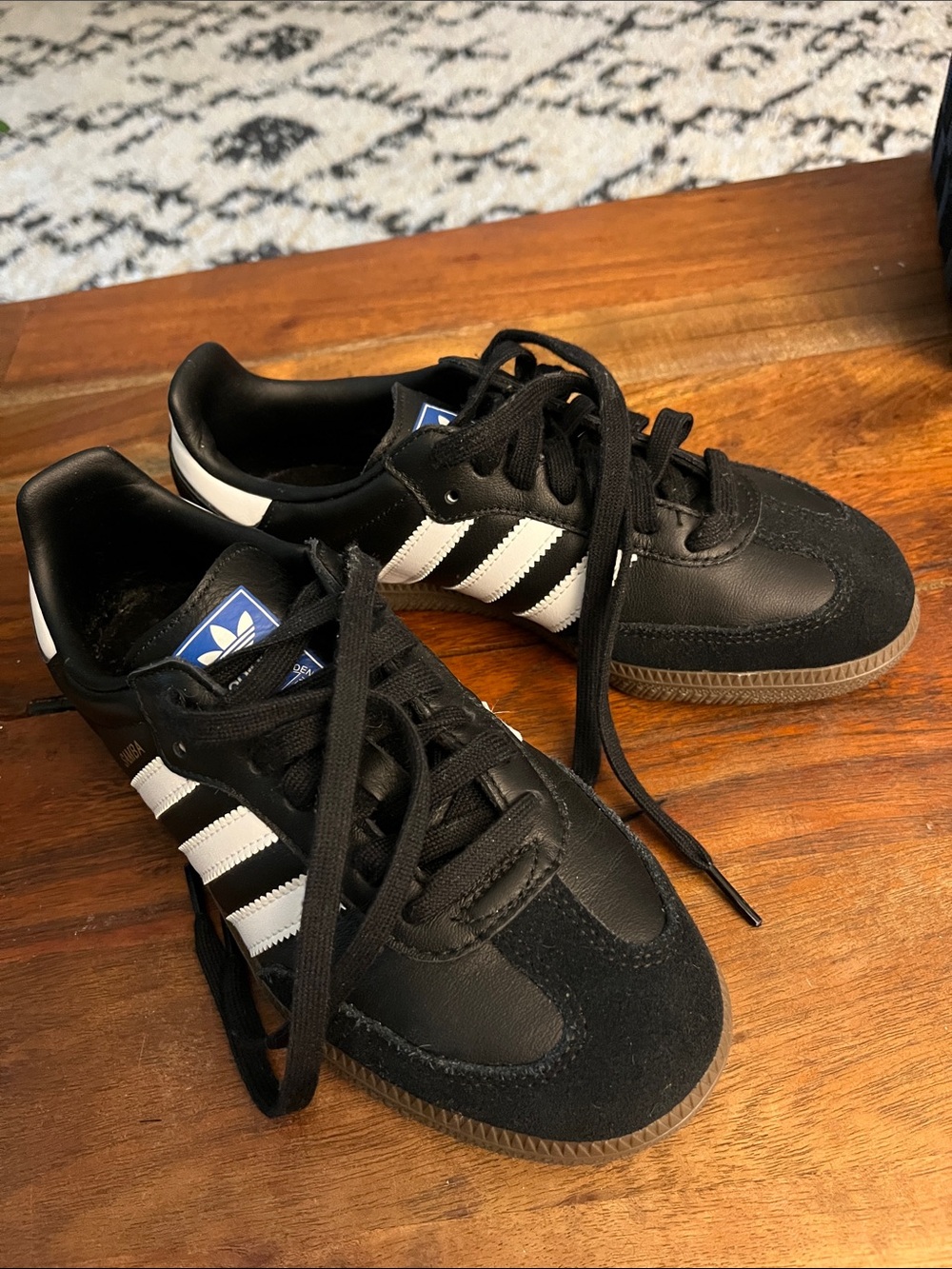 adidas women’s Samba Black & White Classic Sneakers